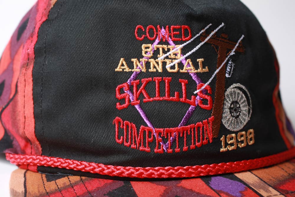 Vintage 1998 Coned Chicago Line Workers Competion Snapback Hat