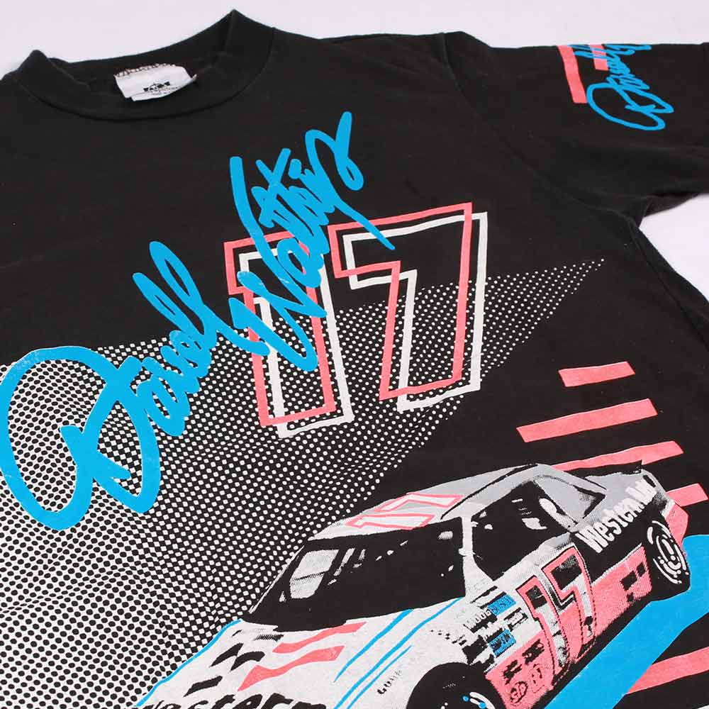 Vintage Nascar Darrell Walters Tee Black Front Detail