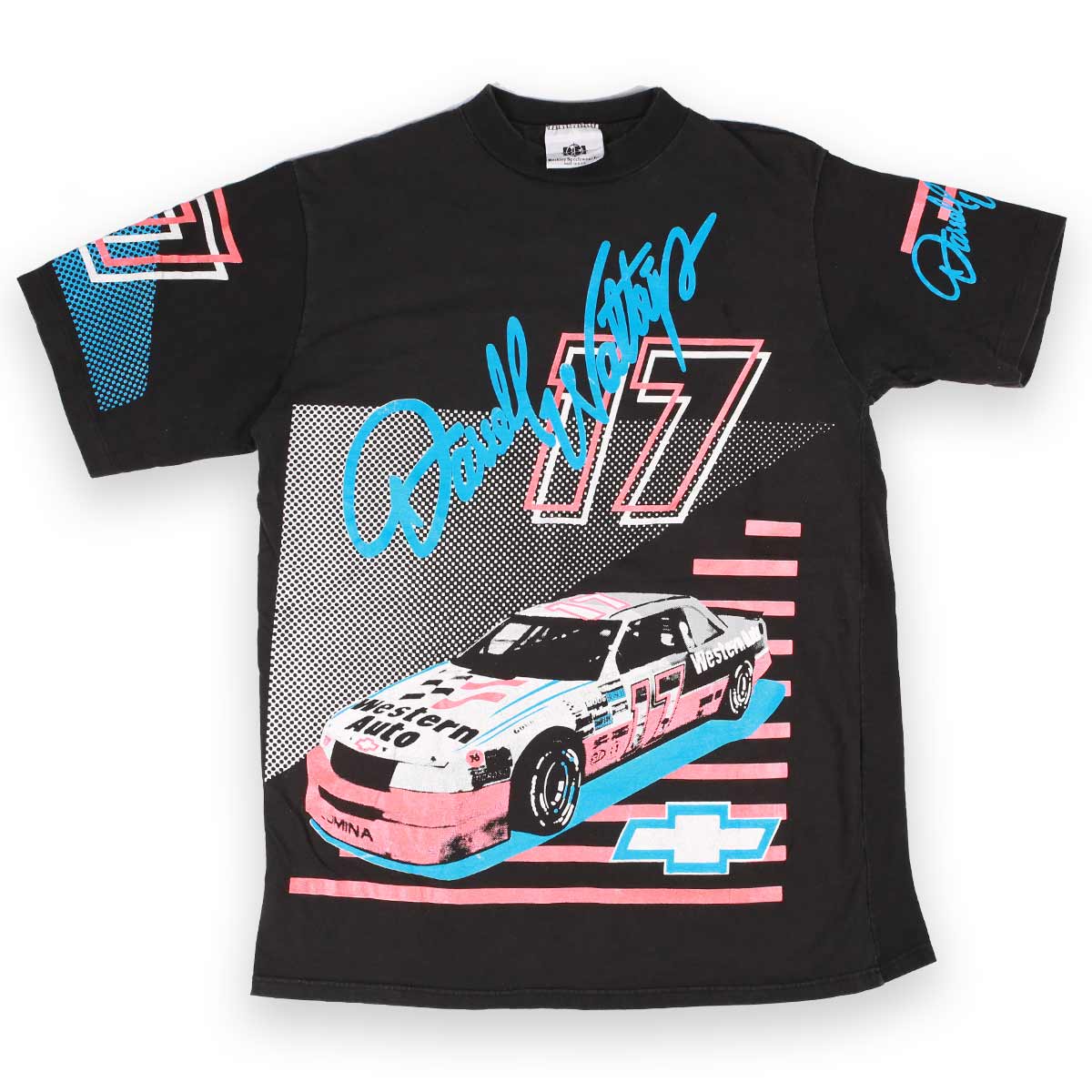 Vintage Nascar Darrell Walters Tee Black Front