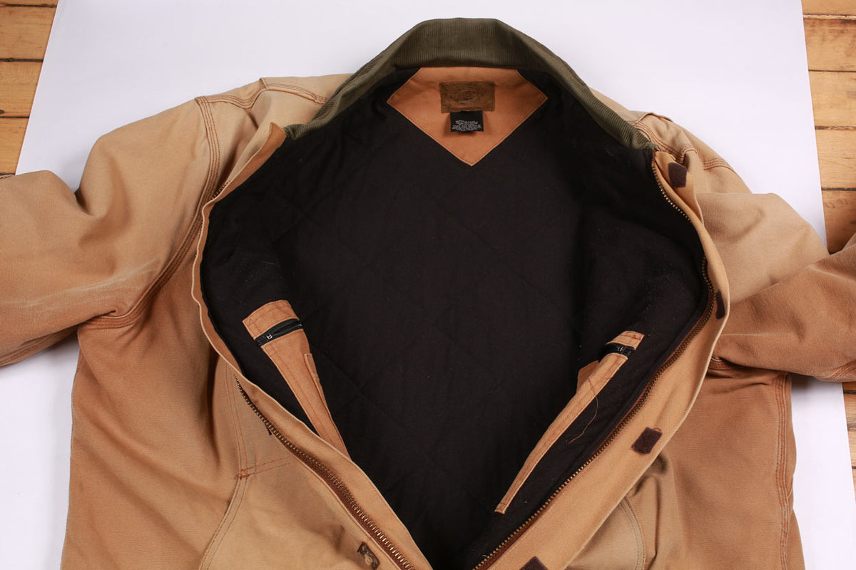 Vintage LL Bean Herren High-Neck Heavy Duty Winterjacke Marineblau L