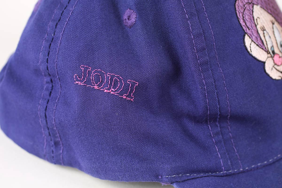 Vintage Disney Dopey Embroidered Snapback Purple
