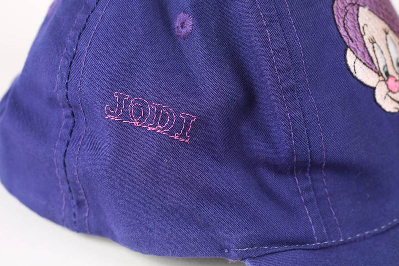 Vintage Disney Dopey Embroidered Snapback Purple