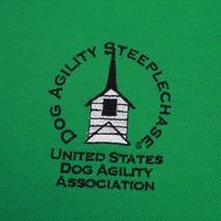 Vintage Dog Agility Steeple Chase Polo Shirt Kelly Green M