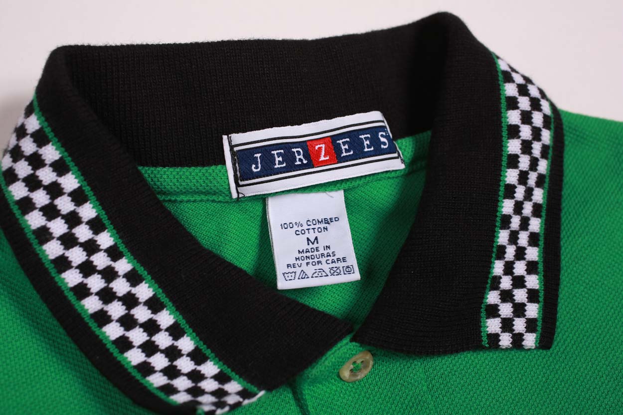 Vintage Dog Agility Steeple Chase Polo Shirt Kelly Green M