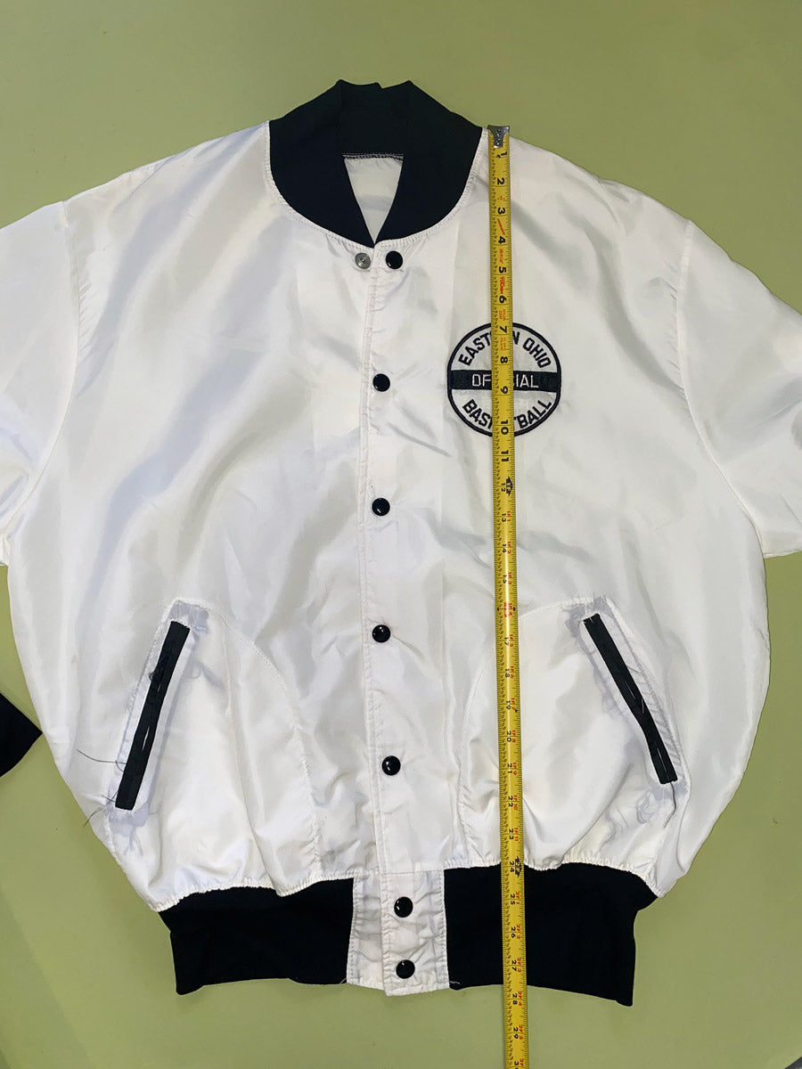 Vintage Ohio Basketball Windbreaker Coaches Jacket White L