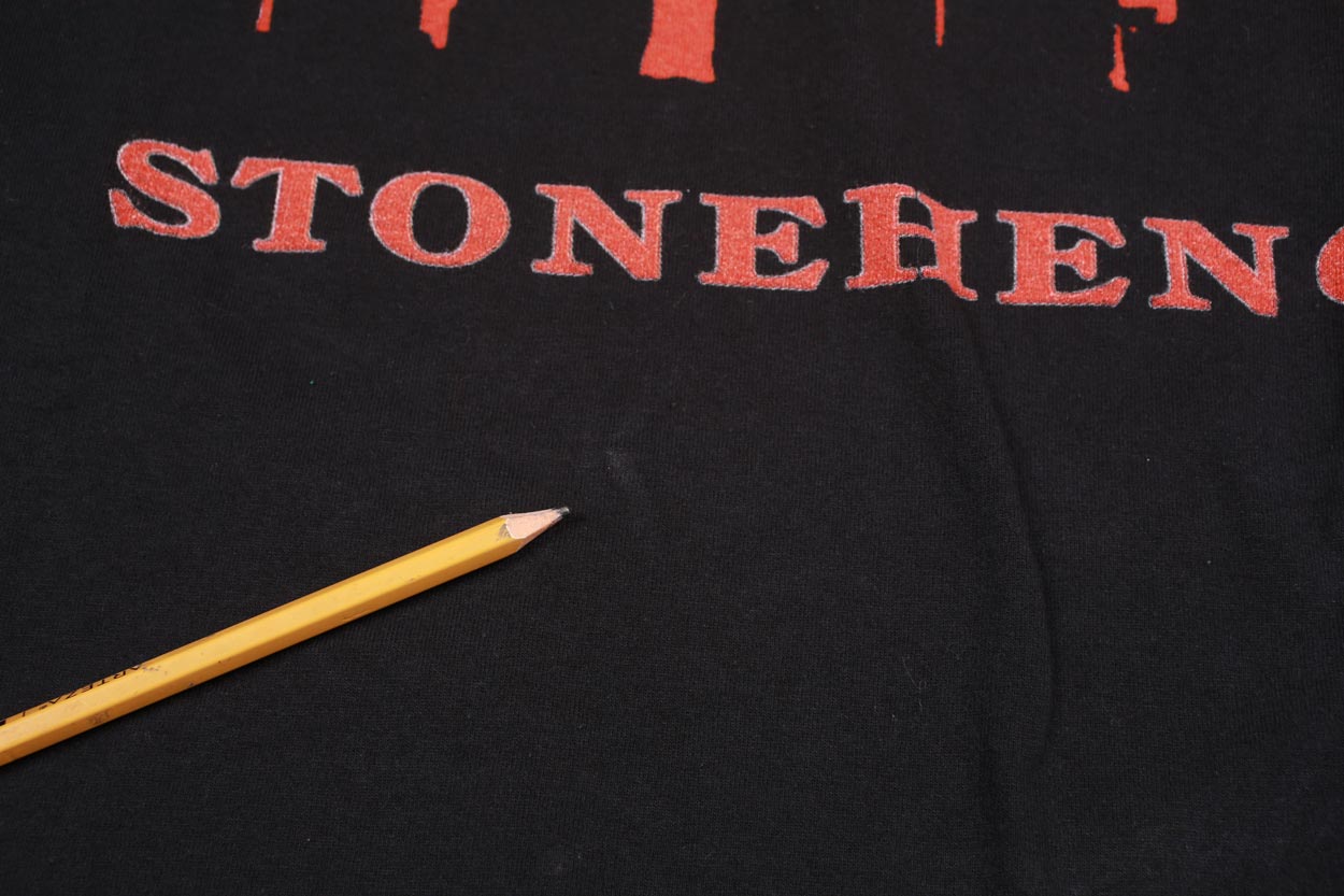 T-shirt touristique vintage Stonehenge noir L