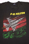 Vintage F-16 Falcon 1991 Tee Black XL