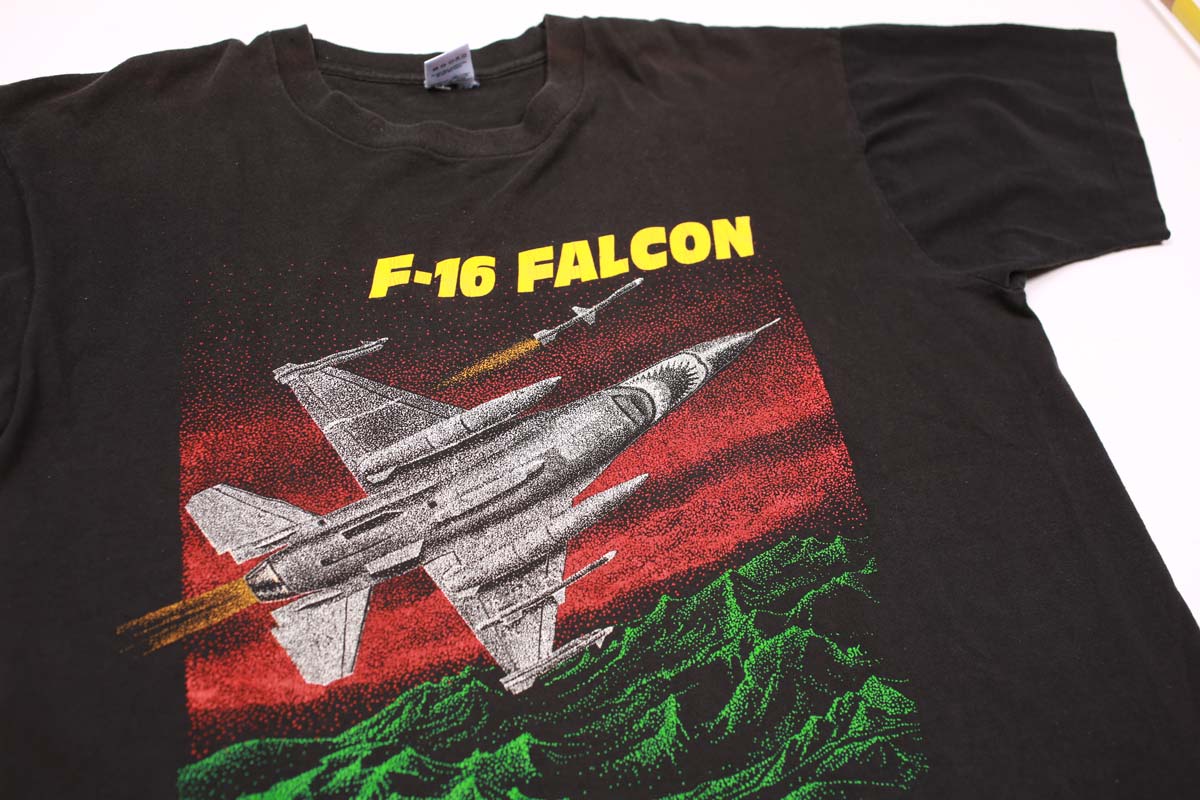 Vintage F-16 Falcon 1991 Tee Black XL