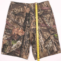 Vintage Faded Glory Mossy Oak Camo Cargo Shorts Size 36