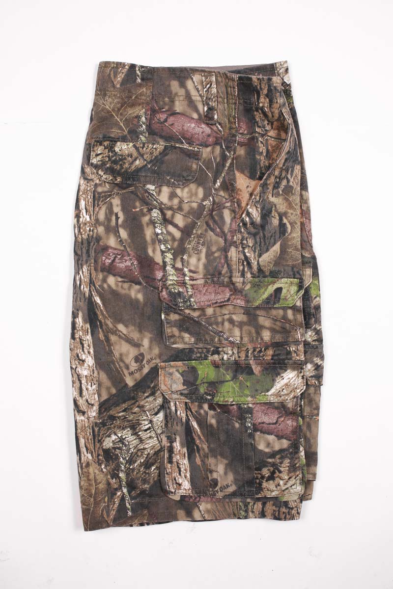 Vintage Faded Glory Mossy Oak Camo Cargo Shorts Size 36