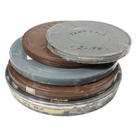 Vintage Lot of 5 x 16mm Motion Picture  Film Canisters in 14-15" Diameter