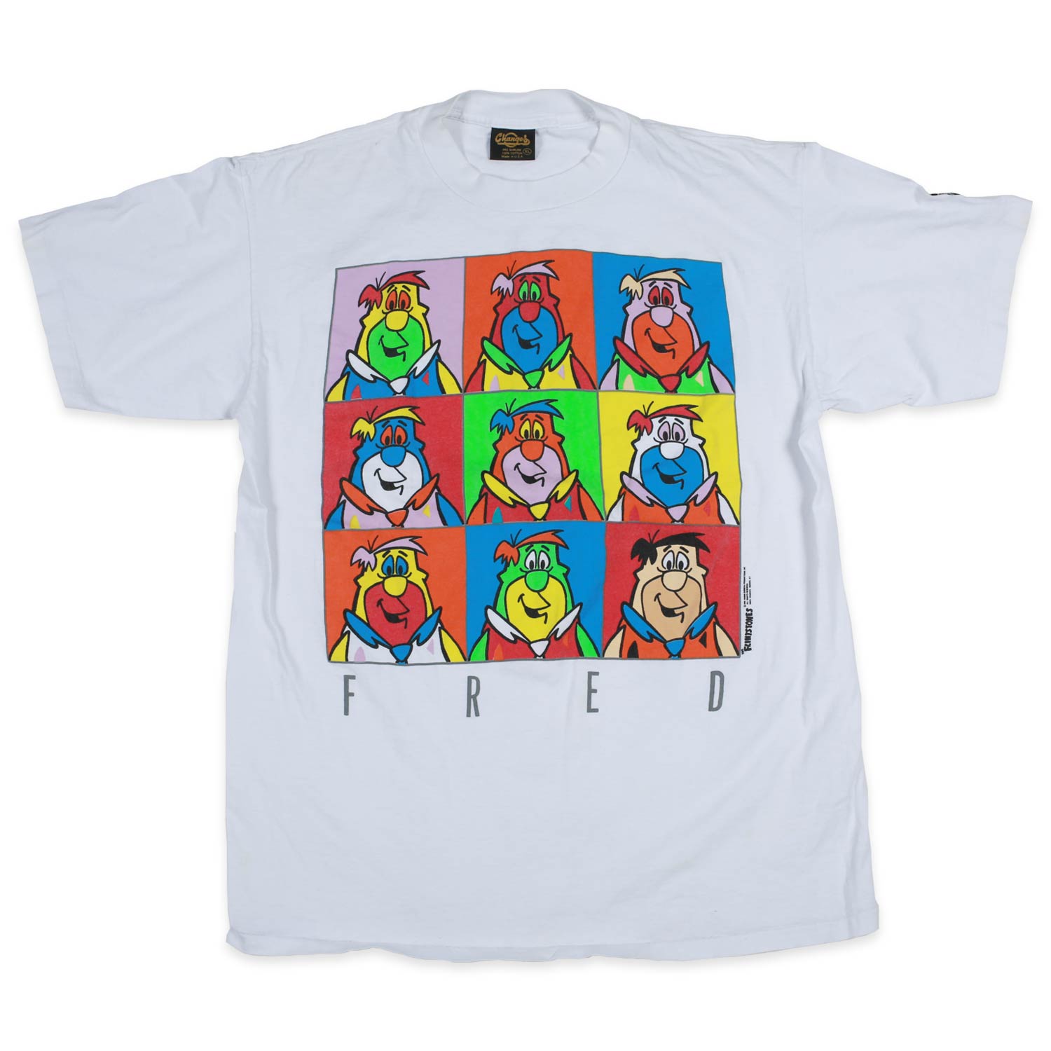 Vintage Fred Flintstone Andy Warhol Style T-Shirt XL
