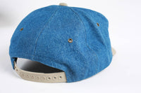 Vintage Freightliner Denim Snapback Hat 90's 6 Panel Cap