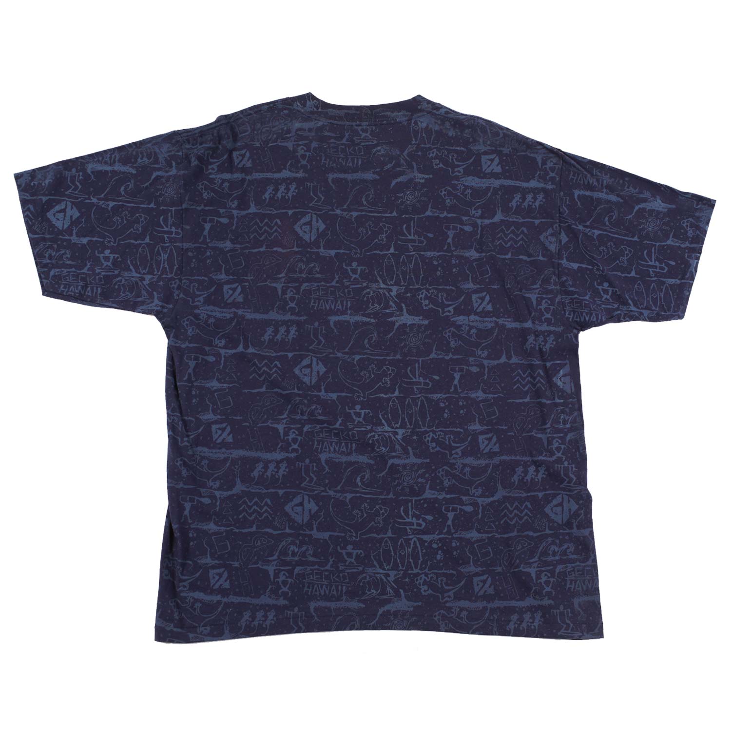 Vintage Gecko Hawaii Tee Navy XL