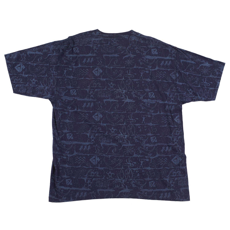 Vintage Gecko Hawaii Tee Navy XL