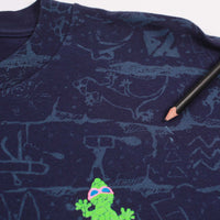 Vintage Gecko Hawaii Tee Navy XL