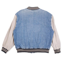 Vintage Goodyear Racing Men's Bomber Jacket Denim 2 Tone L