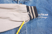 Vintage Goodyear Racing Men's Bomber Jacket Denim 2 Tone L