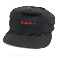 Vintage Great Dane Trucker Snapback Hat Black