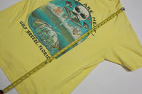 Vintage 1993 Gulf Breeze UFO Alien Tee Yellow XL