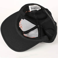 Vintage Harley Davidson Outline Embroidery Snapback Hat Black