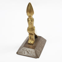 Vintage Brass Horus Egyptian Statuette or Bookend