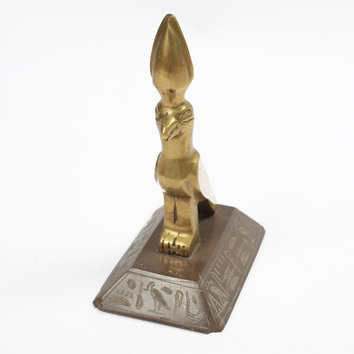 Vintage Brass Horus Egyptian Statuette or Bookend