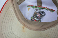 VINTAGE US VIRGIN ISLANDS STRAPBACK HAT CREAM BOTTOM DETAIL
