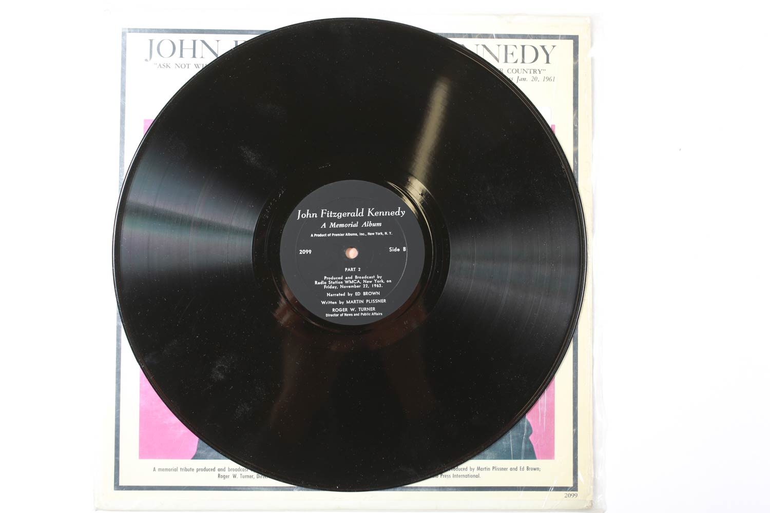 VintageJohn F Kennedy Memorial Vinyl LP 1972