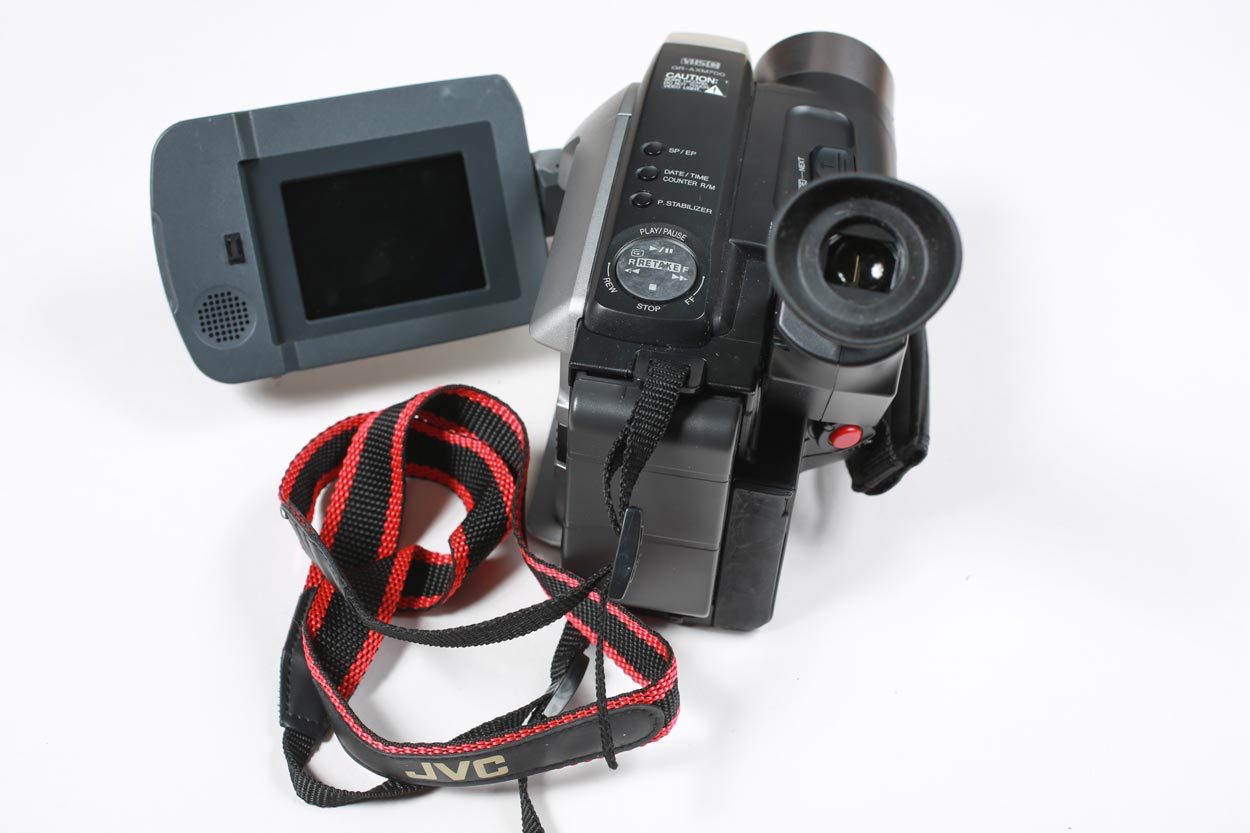 Vintage 90s JVC GR-AXM700 VHS-C Palmcorder Camera Bundle Works