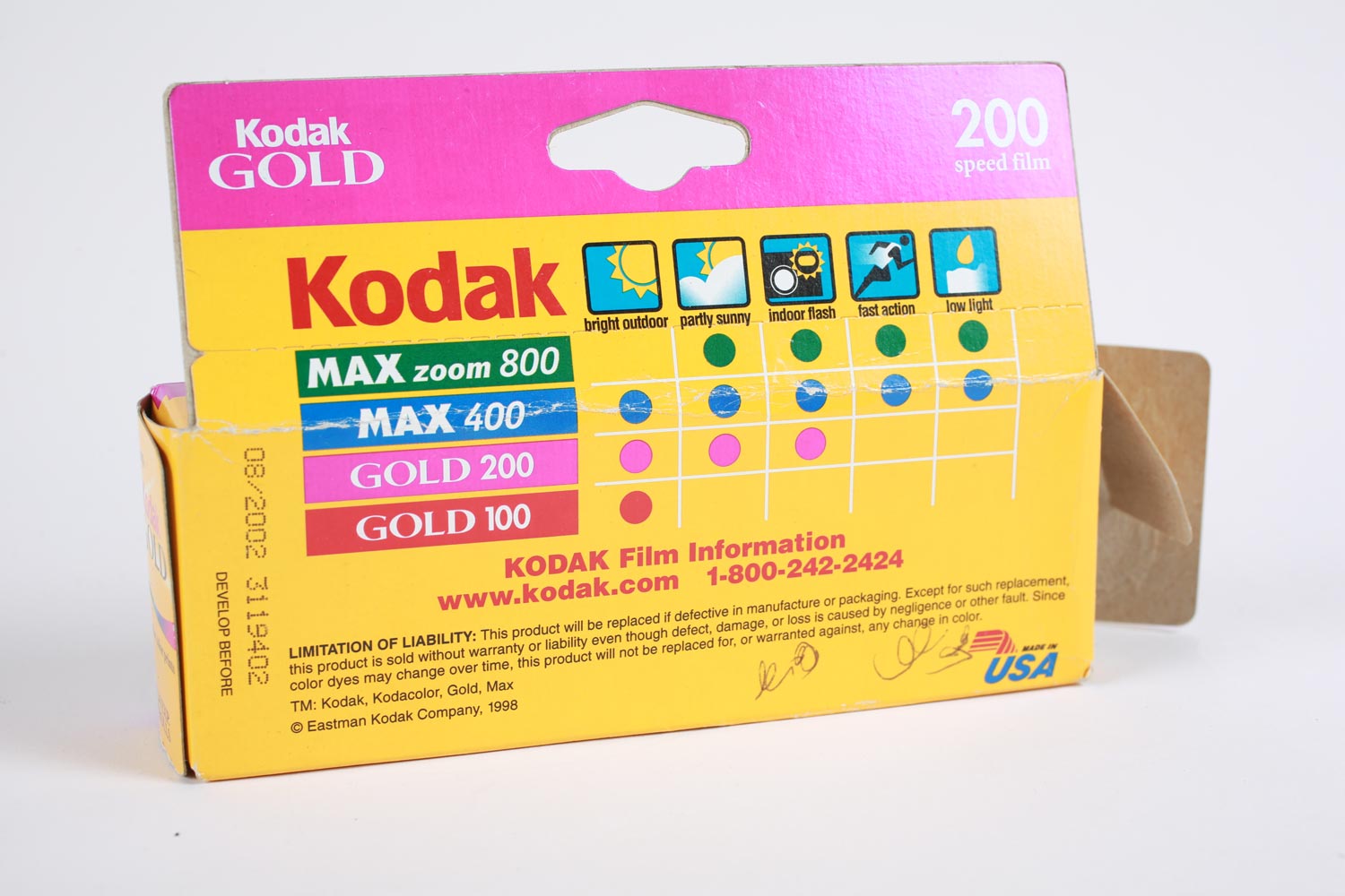 Vintage Kodak Gold 200 Abgelaufener 35mm Kamerafilm x 3