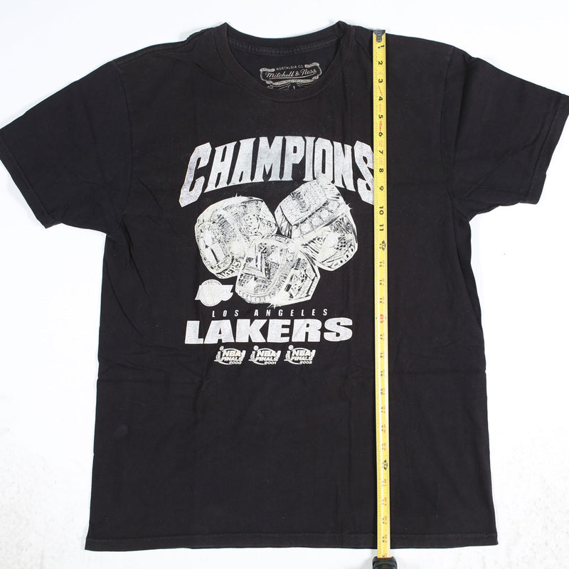 Vintage LA Lakers Champions Rings Tee Black L