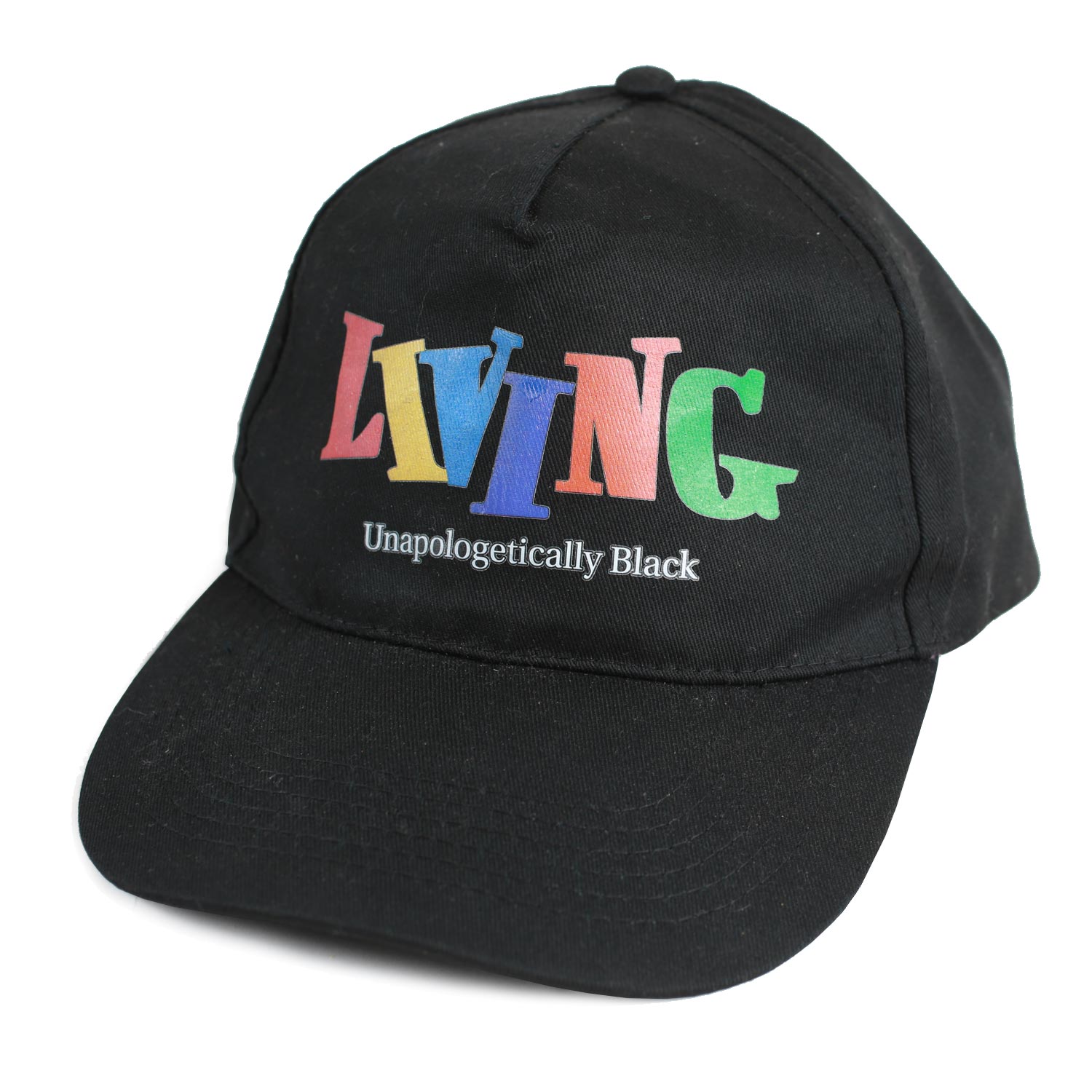 Vintage Living Unapologetically Black Dad Cap Strapback Hat