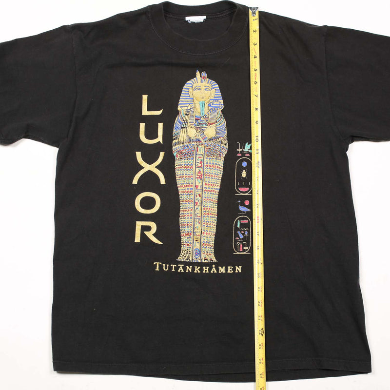 Vintage Luxor Hotel King Tut Tee Black L