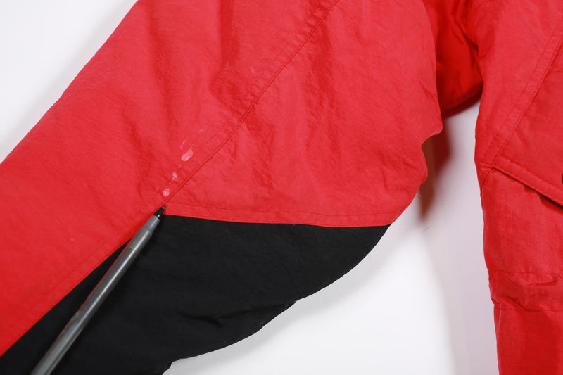 Vintage Marlboro Country Store Duck Down Jacket Red and Black S