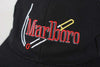 Vintage 90's Marlboro Embroidered Strap Back Hat Black