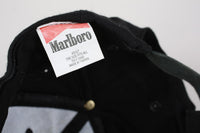 Vintage 90's Marlboro Embroidered Strap Back Hat Black