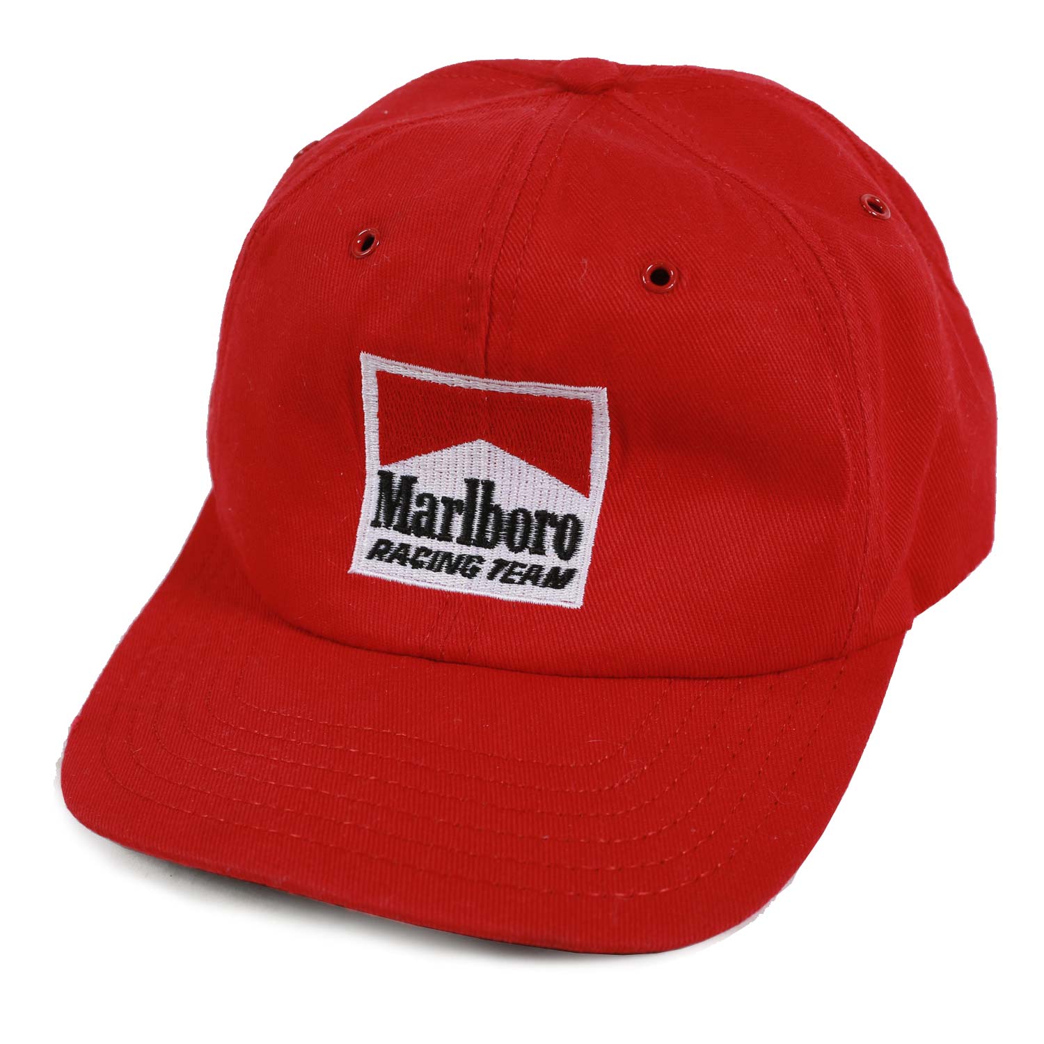 Vintage Marlboro Racing Team Embroidered Snapback Hat Red