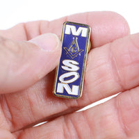 Vintage Masonic Rectangular Enamel Pin
