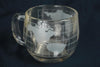 Vintage 1970s Nestle Etched World Map Glass Mug