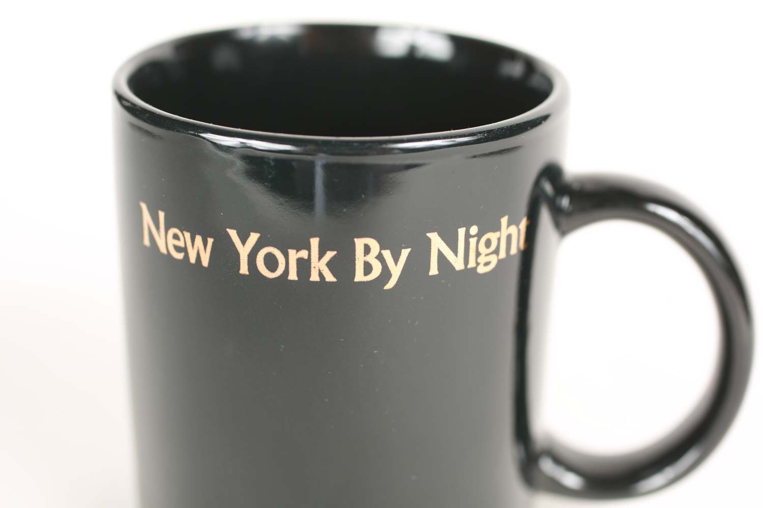 Vintage New York City By Night Coffee Mug Black