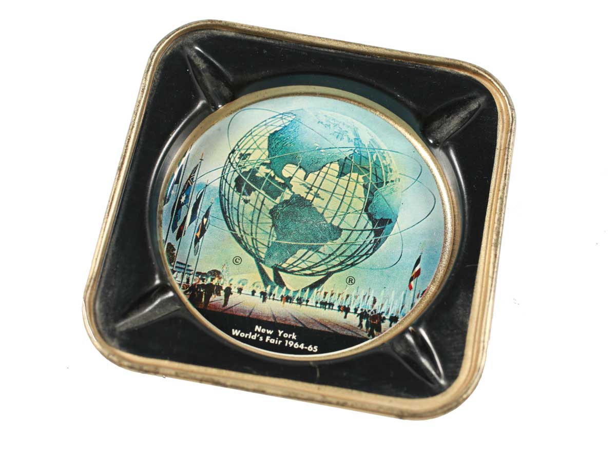 Vintage New York World's Fair 1964 Unisphere Tin Ash Tray