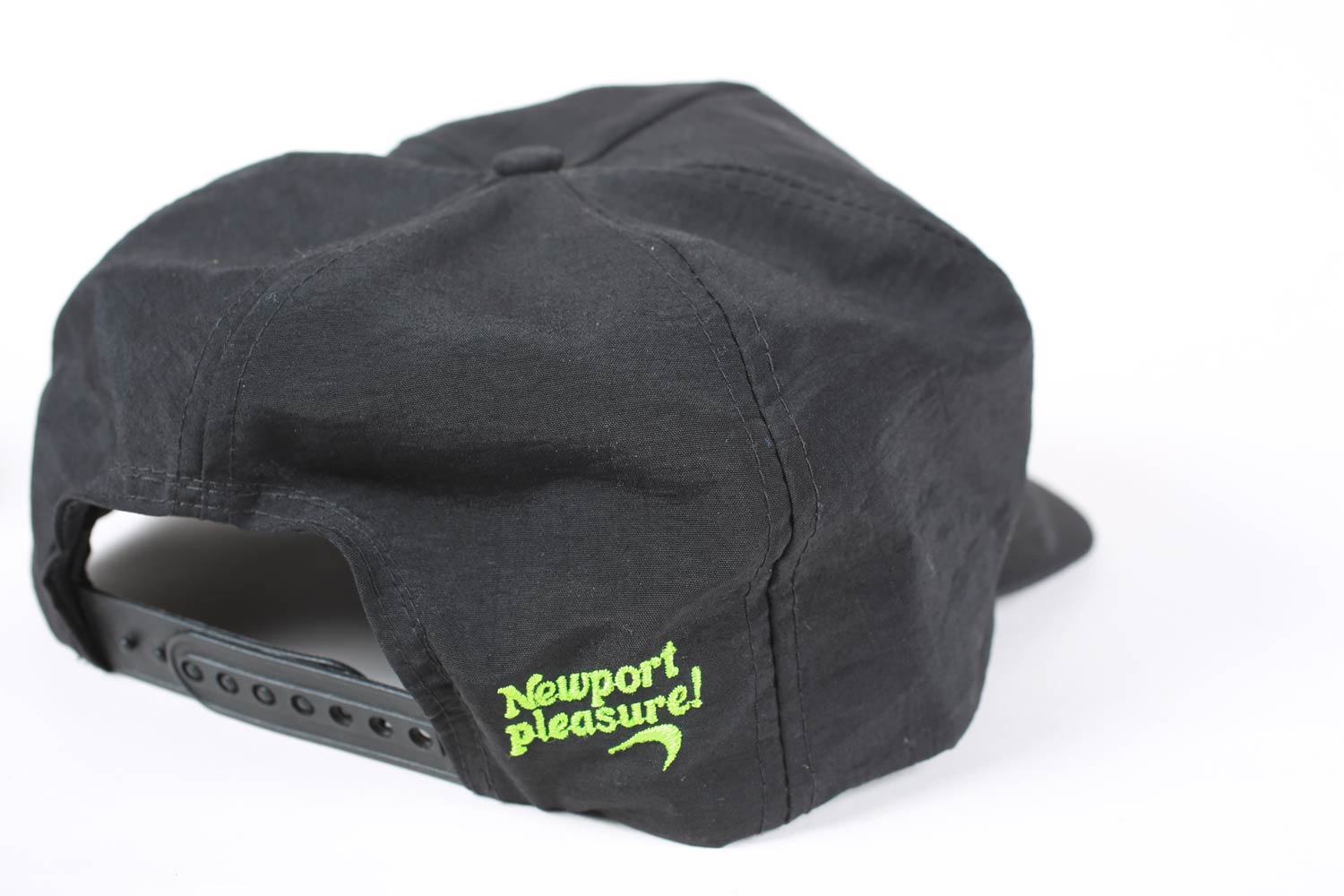 Vintage Newport Cigarettes Pleasures Nylon Snapback Hat Black
