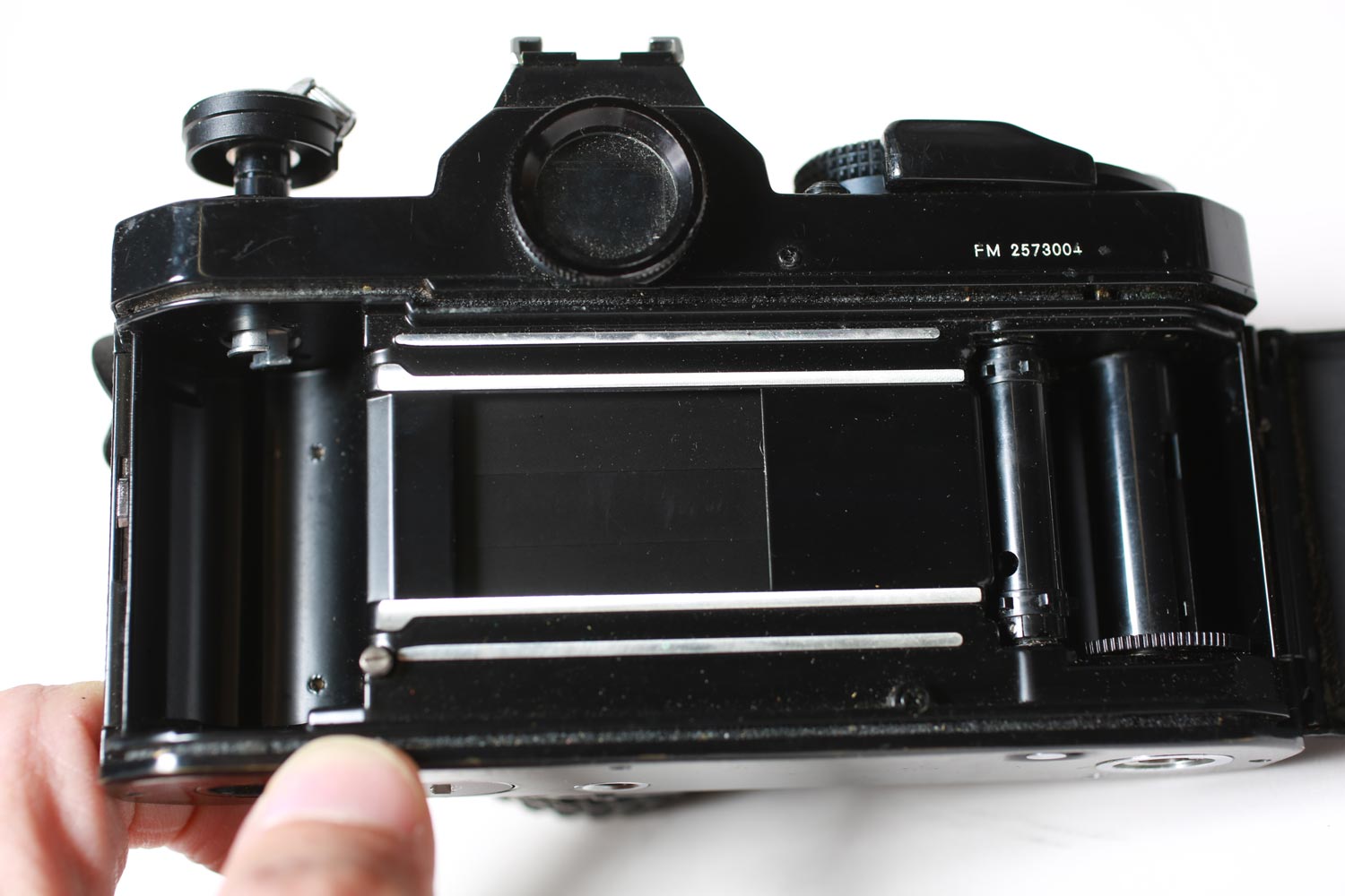 Vintage Nikon FM Black 35mm Film Camera with 50mm F/1.8 Nikon Pancake Lens