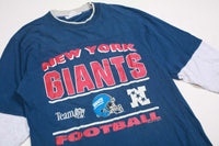 Vintage NY Giants Double-Sleeve 1993 NFL Tee Blue L