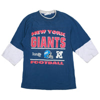 Vintage NY Giants Double-Sleeve 1993 NFL Tee Blue L