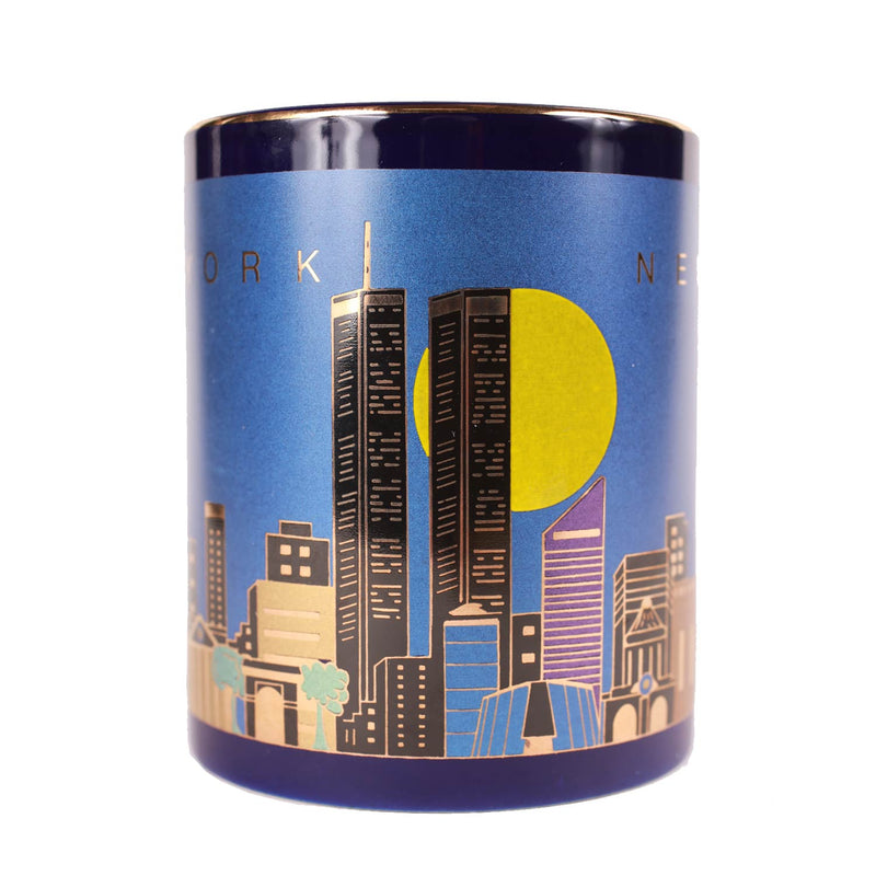 Vintage New York City Twin Towers Coffee Mug Navy