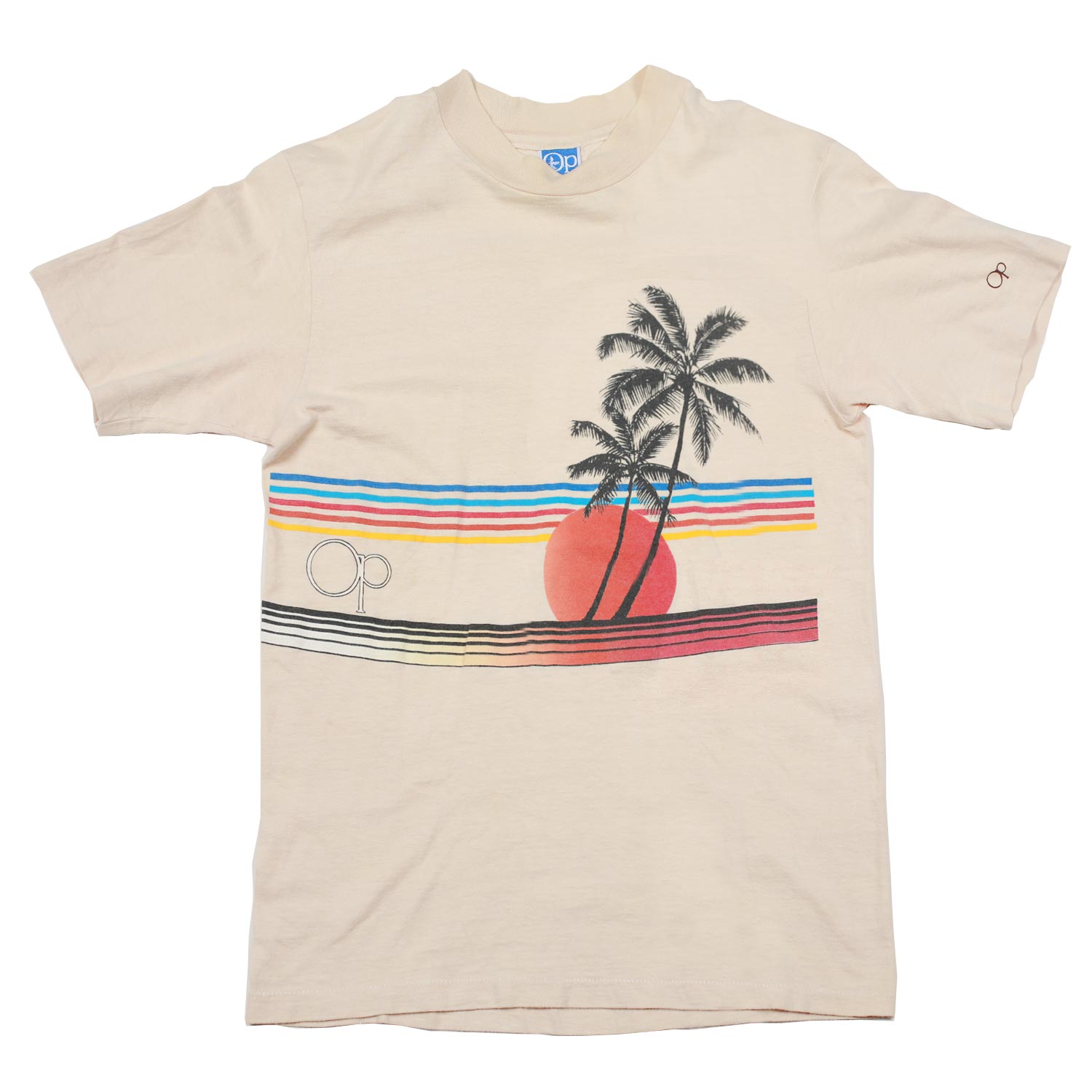 Vintage 1980's Ocean Pacific Tee Cream S