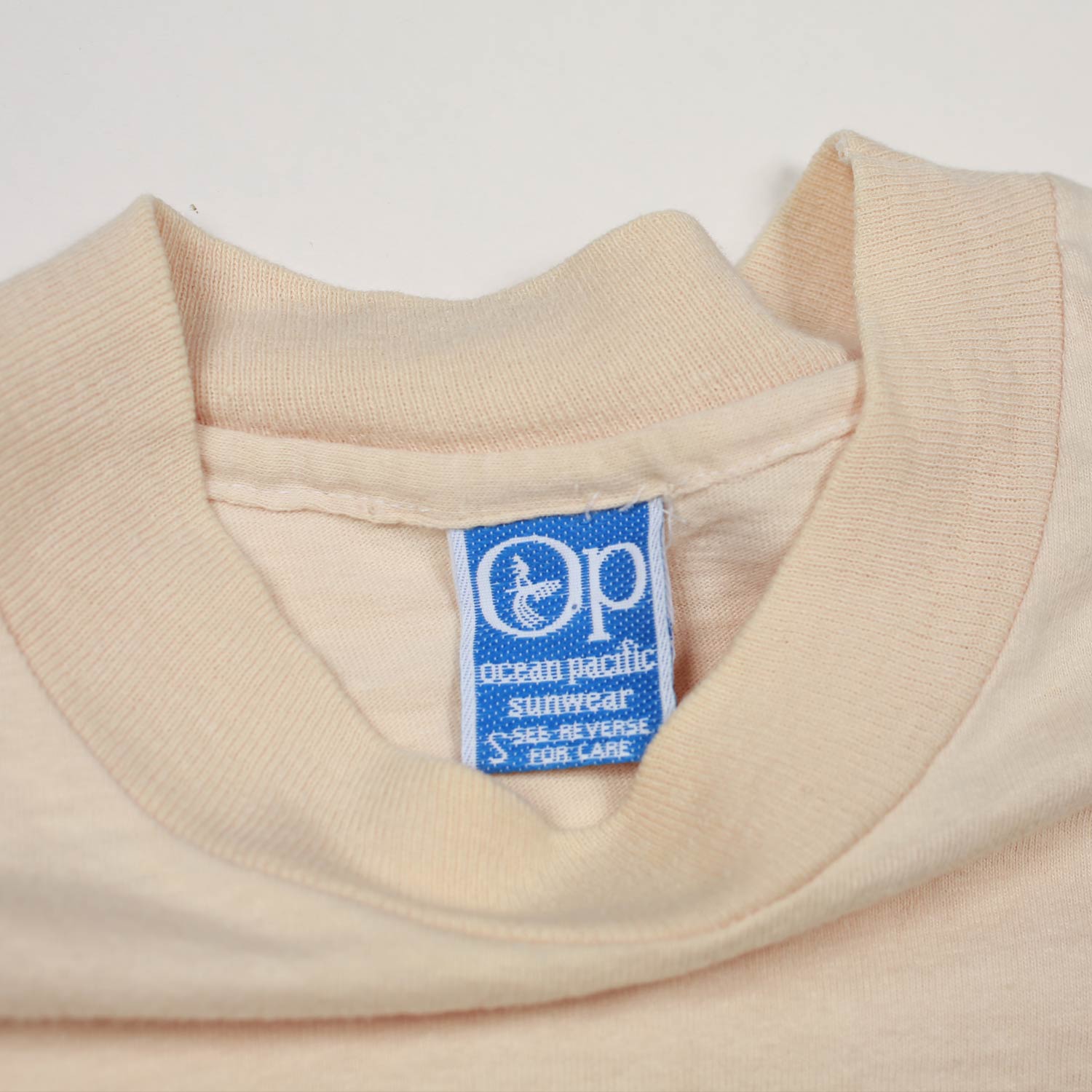Vintage 1980's Ocean Pacific Tee Cream S