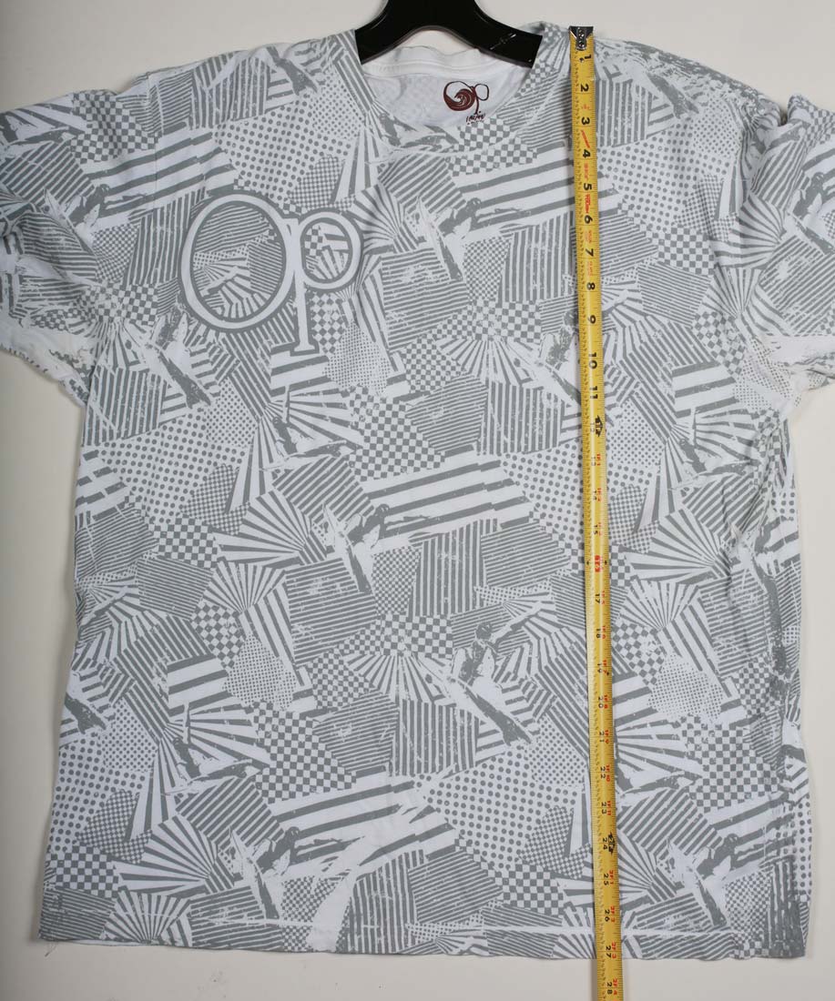Vintage Ocean Pacific All-Over-Print Tee White L